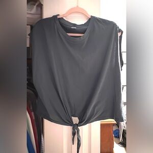 Women's Dark Teal Tie-Front Tank Top Old Navy